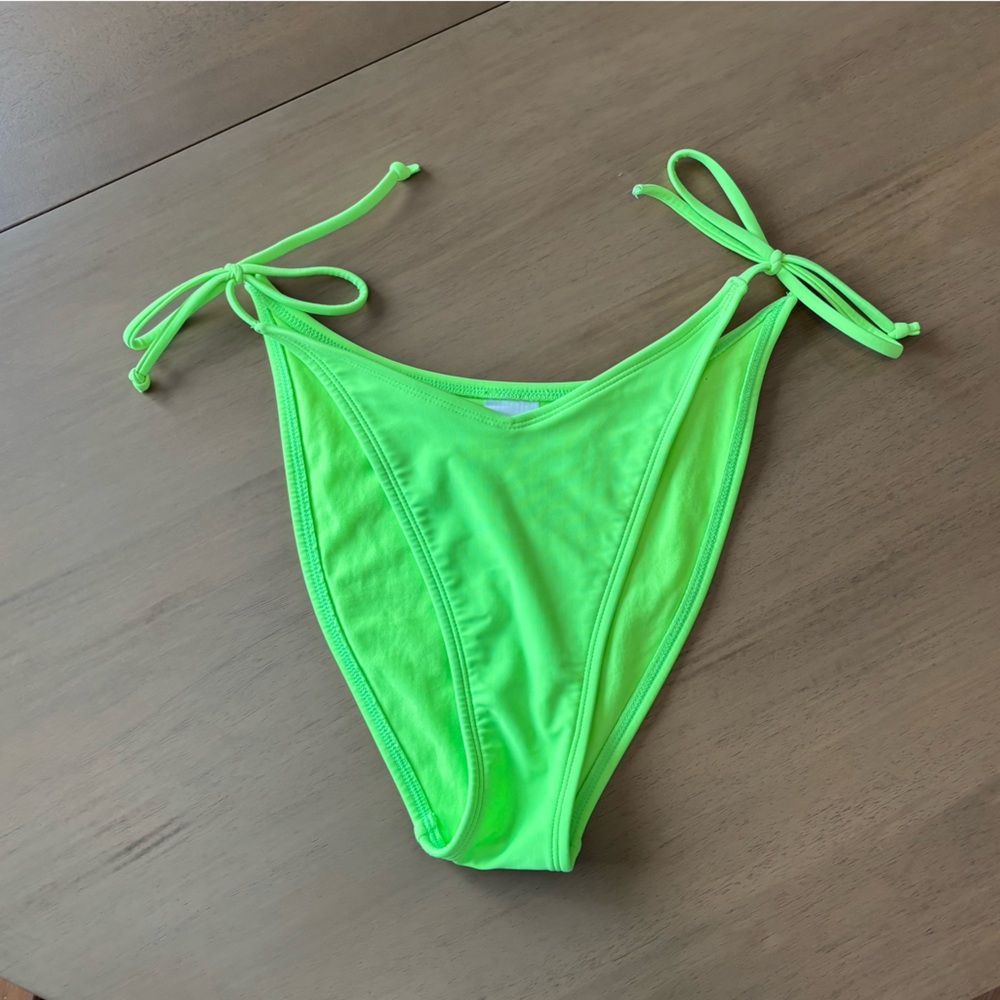 Xhilaration Neon Green Tie-Side Bikini Bottom